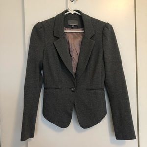 Anthropologie Tinley Road Gray Cotton Blazer XS